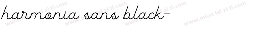 harmonia sans black字体转换
